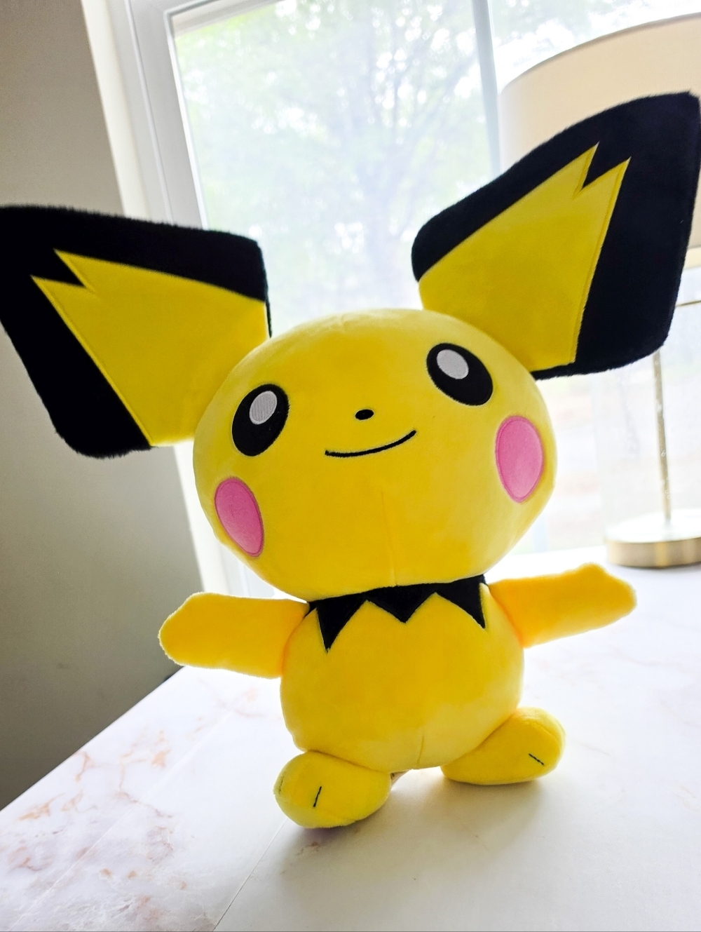 Build-A-Bear Pokemon Pichu Plush Authentic Large Ears Stuffed Animal NEW 2019 - Picture 2 of 4